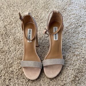 Steve Madden Nude and Silver Heels